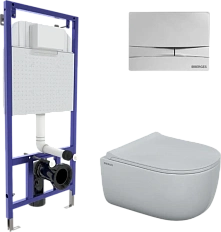 Унитаз с инсталляцией BERGES Ego кнопка F3