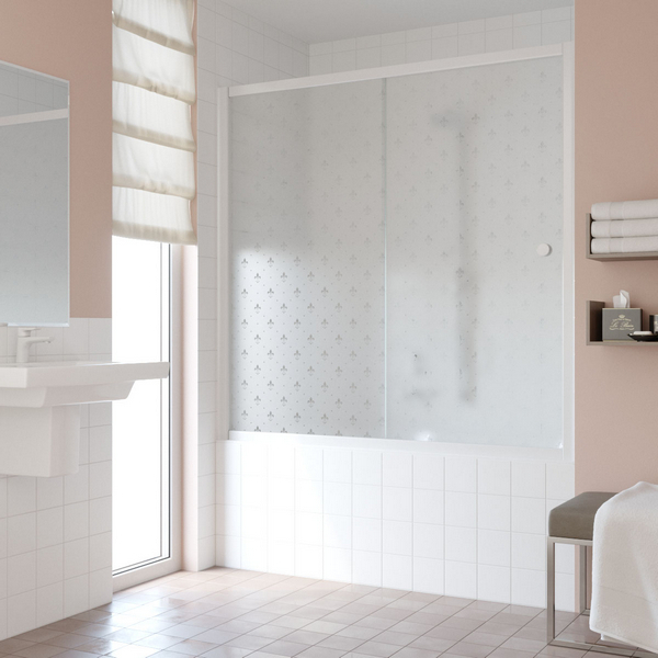 Душевая шторка на ванную стекло флёр-де-лис Vegas-glass ZV 160 R05 R (детальная фотография)