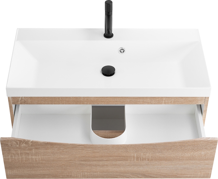 Тумба под раковину подвесная BelBagno Marino 80 см Rovere Bianco MARINO-800-2C-SO-WO-P (детальная фотография), комплект (набор)