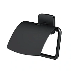 Бумагодержатель AM.PM Gem с крышкой, черный