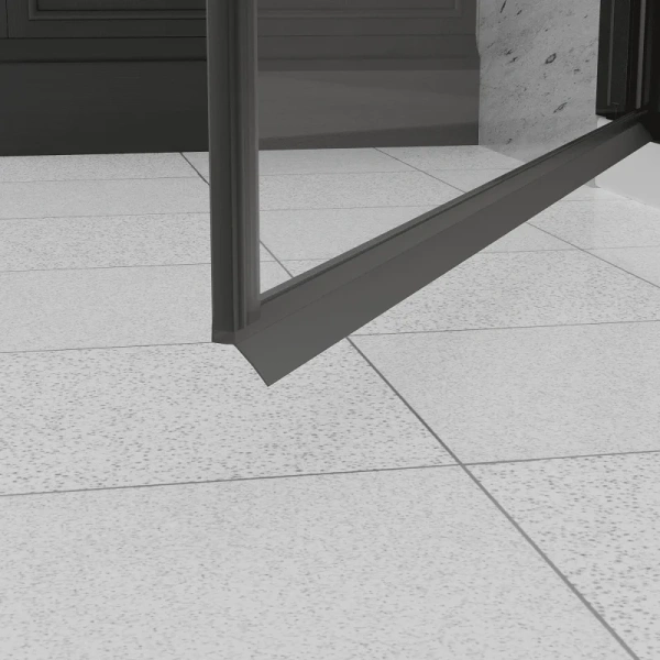 Душевая дверь в нишу RGW Dolphin TN-03-B 80 см профиль черный, стекло прозрачное 54930308-14 (детальная фотография), в нишу, стеклянные