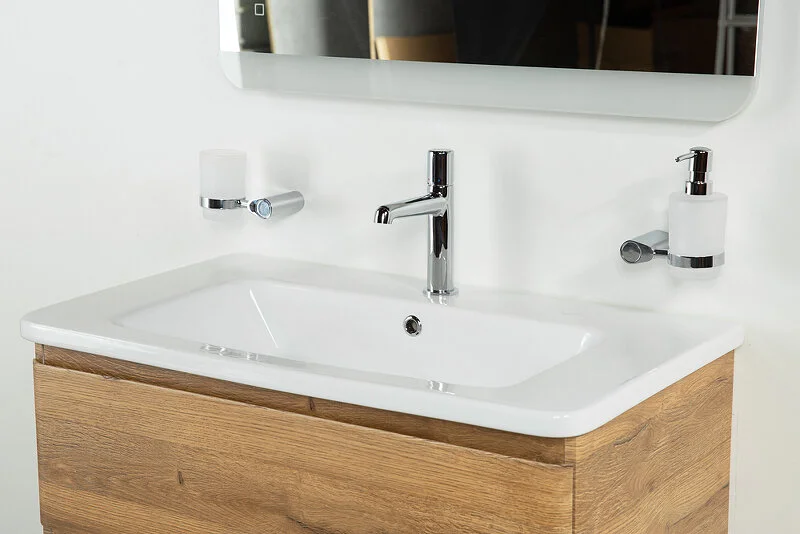 Тумба под раковину подвесная BelBagno Albano-Cer 80 см rovere rustico ALBANO-CER-800-2C-SO-RR (детальная фотография), 80 см