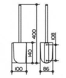 Ёршик для ванной Keuco Elegance 11669 11669 019000 (детальная фотография), современные, hi-tech