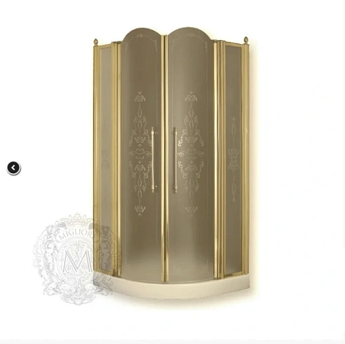 Душевой уголок Migliore Diadema 90х90 см стекло матовое декорированное - фото 4