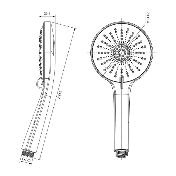 Лейка для душа Lemark 3-функциональная LM8153C (детальная фотография), душевые лейки