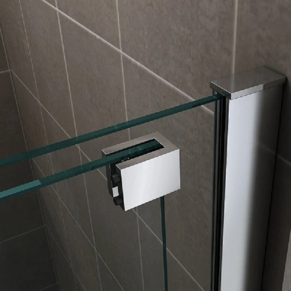 Душевая дверь в нишу Abber Komfort 120 см стекло прозрачное AG90120 (детальная фотография), хром