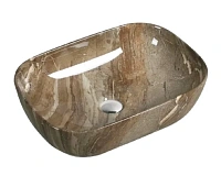 Раковина SantiLine 46 см темно-коричневый мрамор