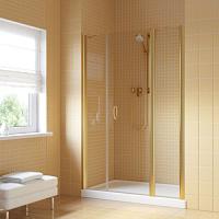 Душевая дверь профиль золотой стекло прозрачное Vegas-glass
