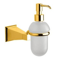 Дозатор жидкого мыла с держателем для ванной, полированная латунь, Nicolazzi Margherita-Vincent