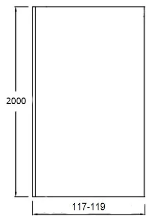 Душевая перегородка Jacob Delafon Contra 120 см профиль черный стекло прозрачное E22W120-BLV (детальная фотография), современные, hi-tech