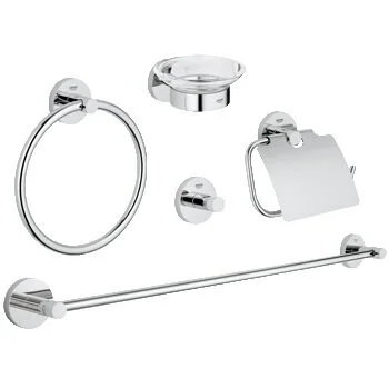 Набор аксессуаров для ванной Grohe Essentials хром 40344001 (детальная фотография)