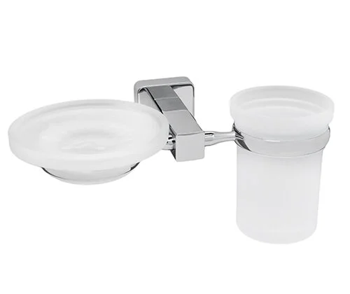 Стакан для ванной и мыльница WasserKRAFT Lippe хром K-6526 (детальная фотография)