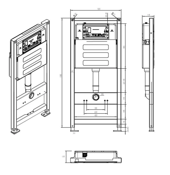Схема (детальная фотография), с механическим сливом
