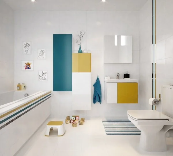 Раковина Cersanit Colour UM-COL60/1 прямоугольная (детальная фотография), прямоугольной формы, тюльпан