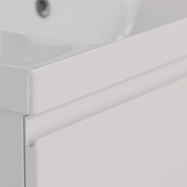 Тумба под раковину подвесная Lemark Veon Mini 90 см белый глянец LM02VM90T (детальная фотография), белая