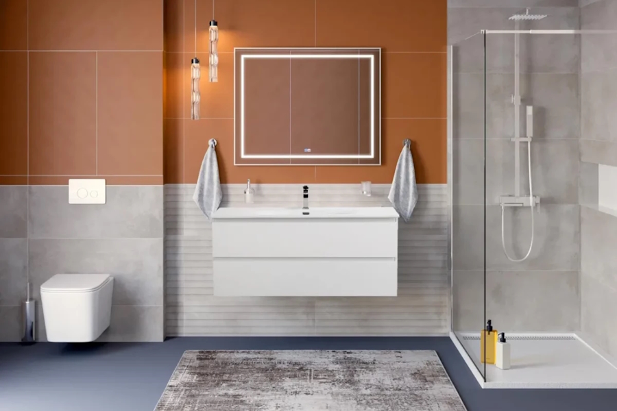 Тумба под раковину подвесная BelBagno Kraft 120 см Bianco Opaco KRAFT-1200-2C-SO-BO (детальная фотография), в наличии