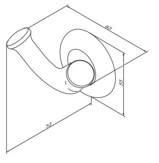 Крючок для полотенец AM.PM Like двойной A8035600 (детальная фотография), современные, hi-tech