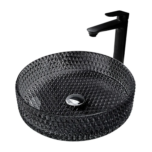 Раковина Abber Glas 39,5 см черная - фото 2