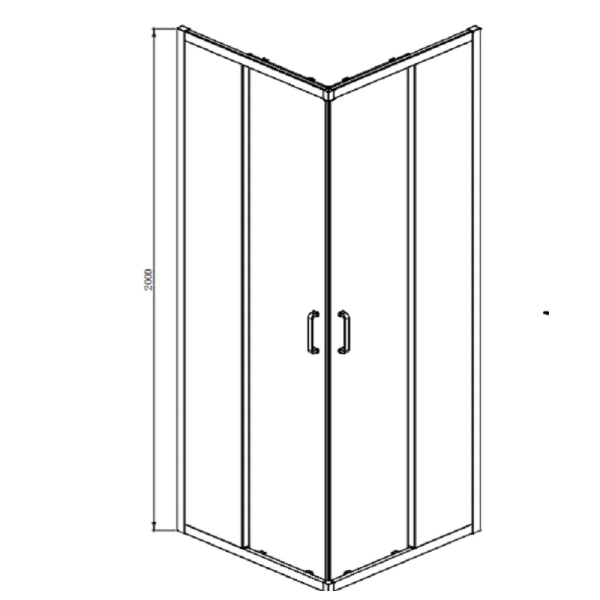 Душевой уголок Акватек 80x80 см профиль хром AQ ARI KV 08020CH (детальная фотография), квадратные