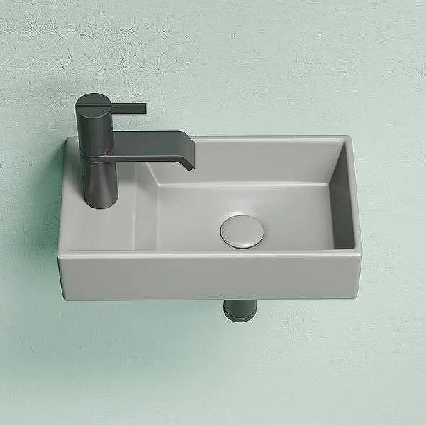 Раковина Ceramica Nova Element 40 см чаша справа антрацит матовый CN6051RMH (детальная фотография), современные, hi-tech