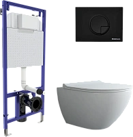 Унитаз с инсталляцией BERGES Puma крышка микролифт