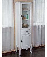 Шкаф, петли справа, цвет белый глянец, фурнитура состаренное серебро, La Beaute Joanna