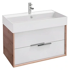 Тумба под раковину подвесная Jacob Delafon Vivienne 80 см дуб давос натуральный/белая