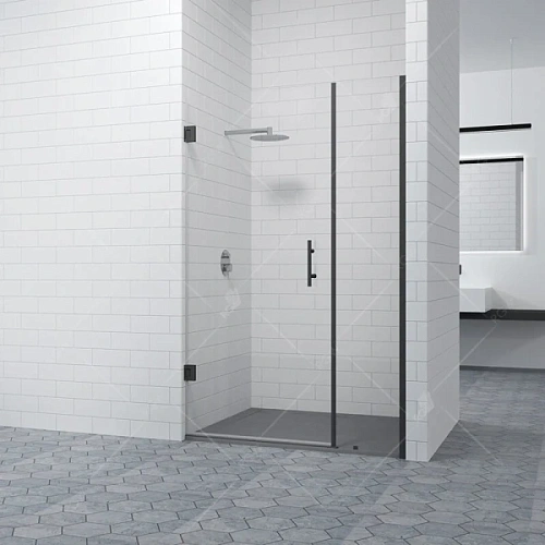 Душевая дверь в нишу RGW Hotel HO-012B 100 см профиль черный, стекло прозрачное - фото 3