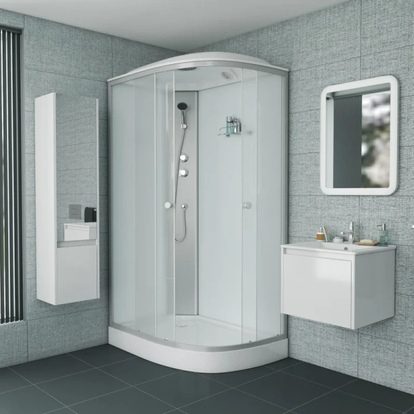 Душевая кабина Niagara Eco 120x80 см правая, стекло прозрачная 43121423R (детальная фотография), c низким поддоном