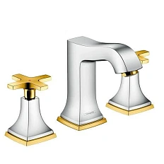 Смеситель для раковины, хром-золото, Hansgrohe Metropol Classic 31306090