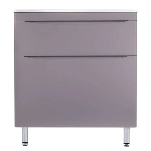 Тумба под раковину напольная Style Line Бергамо 90 см серая - фото 2