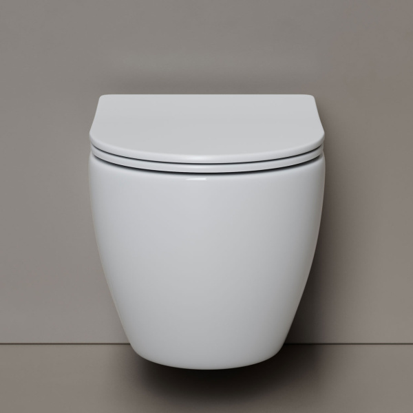 Унитаз подвесной Ceramicanova Mia белый CN4012T (детальная фотография), без бачка, со скрытым бачком