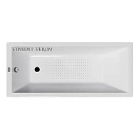 Чугунная ванна Vinsent Veron Square VSQ1407045-AS, 140 x 70 см, с антискользящим покрытием, цвет белый