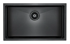 Мойка для кухни Paulmark Koher 74 см вороненая сталь