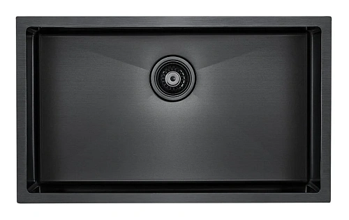 Мойка для кухни Paulmark Koher 74 см вороненая сталь - фото 2