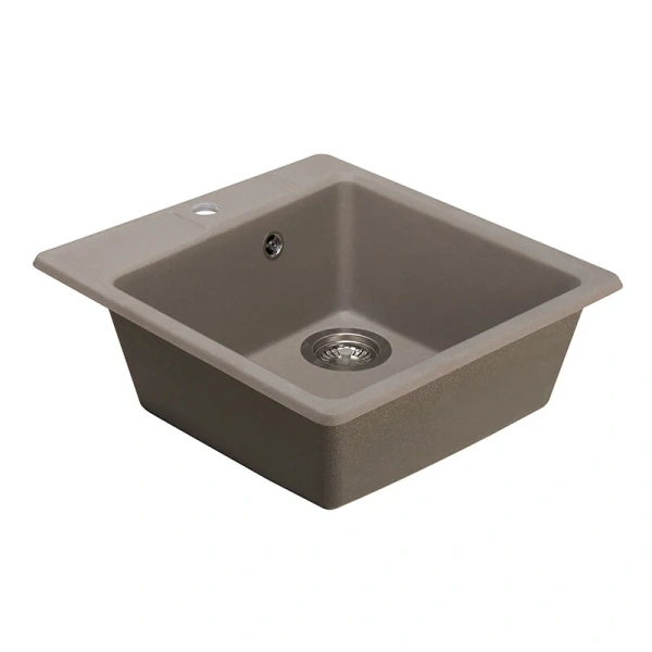 Мойка для кухни Акватон Парма 47 см серый шелк 1A713032PM250 (детальная фотография), из искусственного мрамора