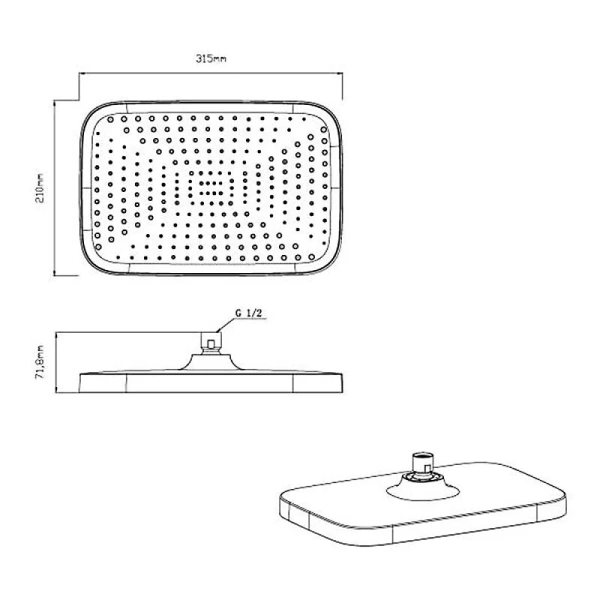Душевой комплект Vincea черный VSFW-433T1MB (детальная фотография), душевые комплекты, наборы index_1