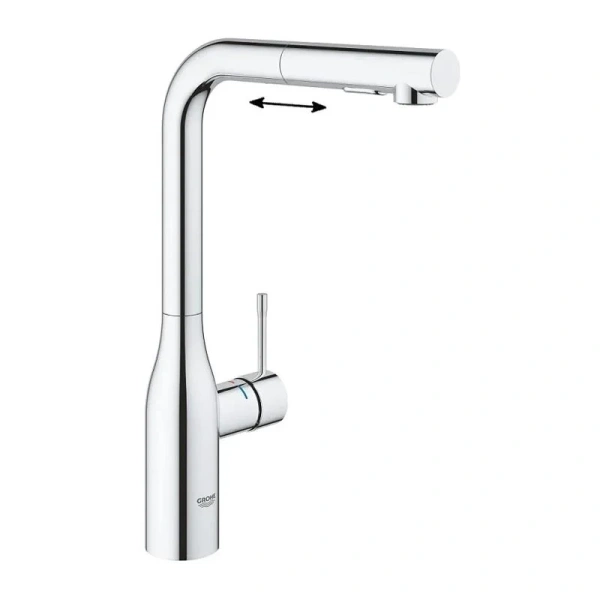 Смеситель для кухни Grohe Essence с вытяжным изливом 30504000 (детальная фотография)