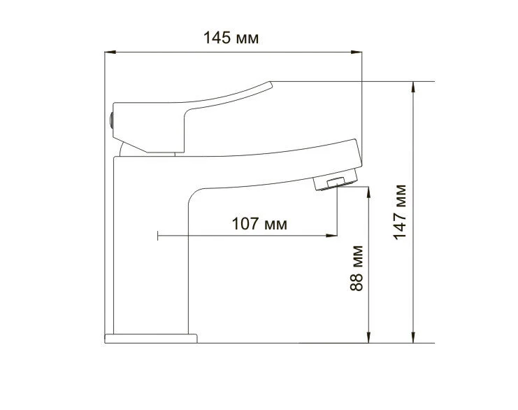 Смеситель для раковины WasserKRAFT Aller хром 1064 (детальная фотография), для раковины