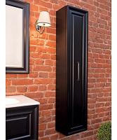 Пенал для ванной, цвет черный матовый, фурнитура состареное серебро, La Beaute Cornelia