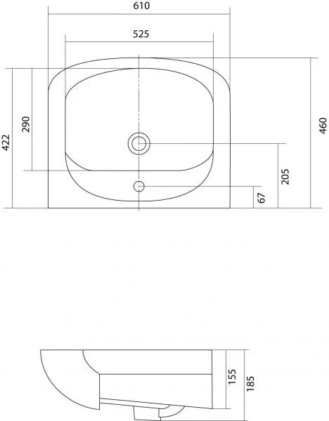 Раковина Акватон Акварель 60 1WH110195 (детальная фотография), по запросу