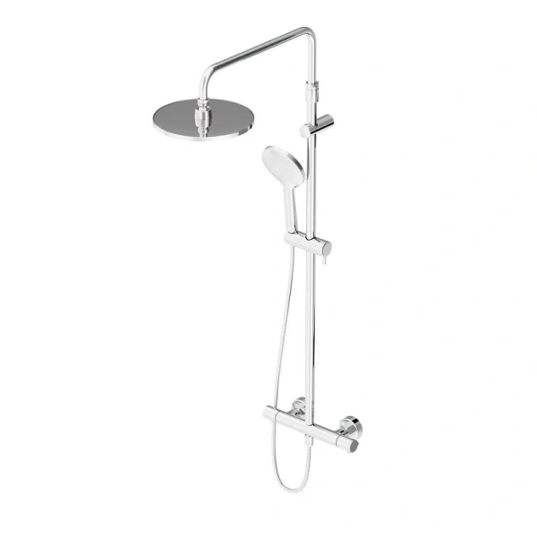 Душевая стойка Damixa Option с термостатом, округлая DX218091000 (детальная фотография), настенные