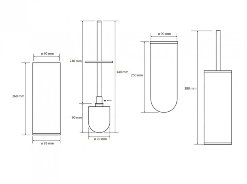 Ершик Bemeta Neo хром/белый 102313055 (детальная фотография), современные, hi-tech