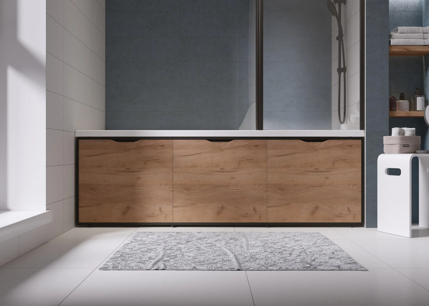 Фронтальная панель 1Marka Grunge Loft 180 см Дуб Крафт золотой GL180CraftGold (детальная фотография), по запросу