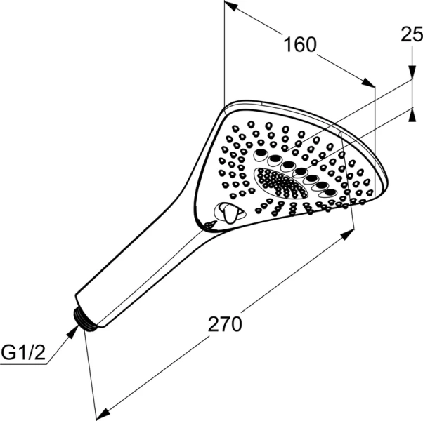 Лейка для душа Kludi Fizz 67700 3 вида струи (детальная фотография) index_2