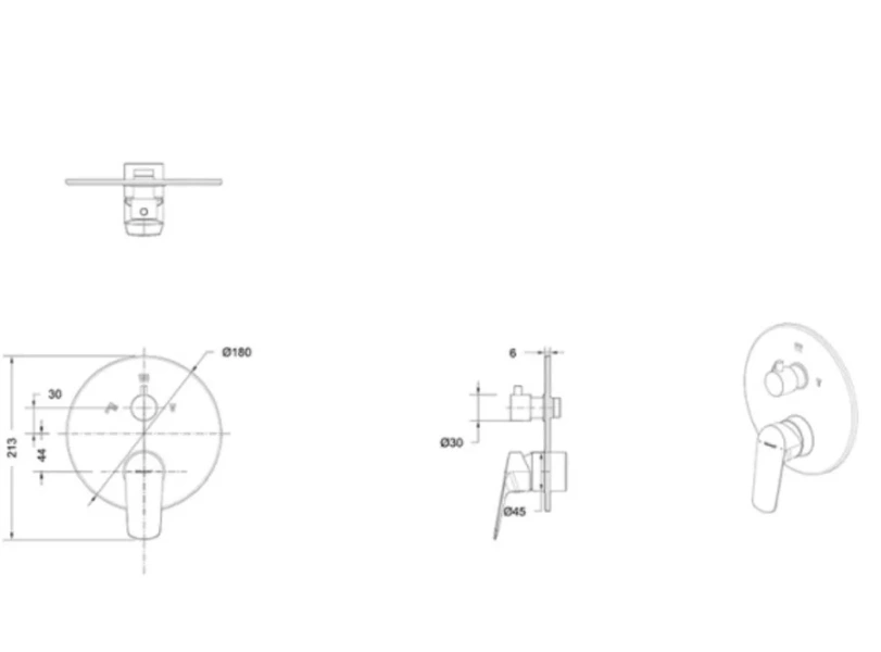 Смеситель для душа Bravat Rhein PB8429564-3-ENG латунь (детальная фотография), для душа