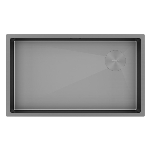 Мойка для кухни Paulmark Next-Skew 74 см серая матовая PM887444-MG (детальная фотография)