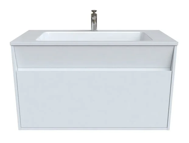 Тумба с раковиной подвесная IDDIS Esper 100 см с ящиком ESP10W0i95K (детальная фотография), современная, hi-tech