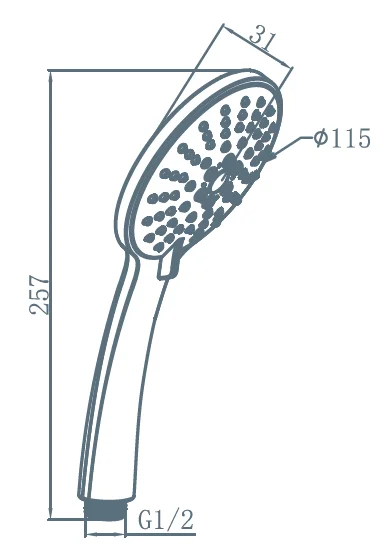 Душевая лейка Am.Pm Spirit хром F0270064 (детальная фотография), душевые лейки