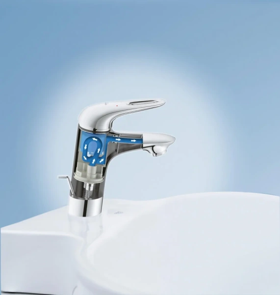 Смеситель для раковины Grohe Eurostyle 23564003 (детальная фотография), с 1 монтажным отверстием
